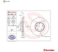 2x BRAKE DISC 09.C243.10 FOR FORD TRANSIT/V363/Van/Platform/Chassis/Bus/CUSTOM