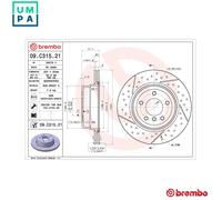 2x BRAKE DISC 09.C315.21 FOR BMW N54B30A N55B30A 3.0L 6cyl 1 E82