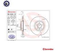 Brembo Prime Line UV Coated Vented Brake Disc 09.C542.11 - High Quality