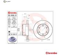 2x BRAKE DISC 09.C639.21 FOR VW GRAND/CALIFORNIA/Camper CRAFTER/Bus/Van MAN