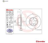 2x BRAKE DISC 09.C649.11 FOR BMW N46B20E/B20CC/B20CB 2.0L 4cyl 3 SERIES 2.5L