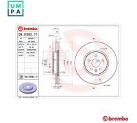 2x BRAKE DISC 09.D392.11 FOR VAUXHALL ASTRA/Mk/VII OPEL B 10 XFL 3cyl 1.4L 4cyl