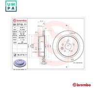 2x BRAKE DISC 09.D719.11 FOR LEXUS 2AR-FSE 2.5L 8AR-FTS 2.0L 4cyl RC