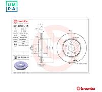 2x BRAKE DISC 09.E229.11 FOR SUZUKI TOYOTA 2ZR-FXE 1.8L 4cyl SWACE 1.5L 3cyl