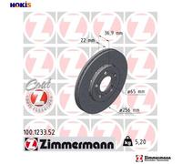 2x BRAKE DISC 100.1233.52 FOR VW CBPA/BHP/AQY/AZG/BBW/AZJ/AEG/BER/CFEA 2.0L