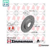 2x BRAKE DISC 100.1248.52 FOR SKODA OCTAVIA/Combi VW BORA GOLF/IV/Mk JETTA 2.0L