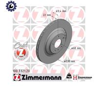 2x BRAKE DISC 100.3321.20 FOR AUDI A6/S6 BPJ/BYK 2.0L 4cyl A6BBJ 3.0L BYU 3.1L