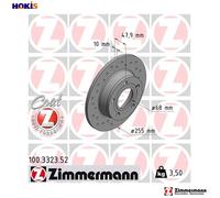 2x BRAKE DISC 100.3323.52 FOR AUDI A6/S6 ALLROAD AJL 4cyl A6BCZ/BAU/AKE 2.5L A6
