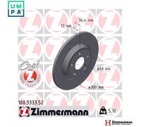 2x BRAKE DISC 100.3333.52 FOR AUDI A4/Allroad/B8 Q5 A5/Convertible/Sportback
