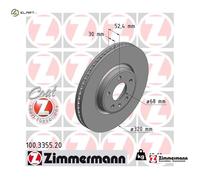 2x BRAKE DISC 100.3355.20 FOR AUDI A4/S4/Allroad A5/Sportback/S5/Convertible A6