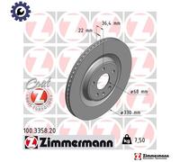 ZIMMERMANN 100.3358.20 Brake disc