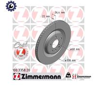 2x BRAKE DISC 100.3358.20 FOR VW AUDI A4/S4/Allroad A5/Convertible/S5 Q5/SUV A6