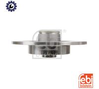 FEBI Bilstein Brake Disc Rear 104506 with Wheel Bearing & ABS Ring 300mm - Renault Clio/Megane