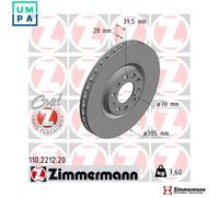 2x BRAKE DISC 110.2212.20 FOR ALFA ROMEO 939 A6.000 1.9L 939 A4.000 1.8L 4cyl