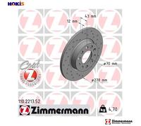 ZIMMERMANN 110.2213.52 Brake disc