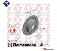 ZIMMERMANN Brake Disc 150.1129.52 Solid – BMW 3 Series (E21/E30) – Set of 2