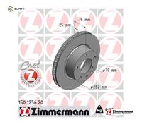 ZIMMERMANN 150.1256.20 Brake disc