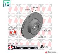 2x BRAKE DISC 150.1261.20 FOR BMW M30B35 M30B34 3.4L M30B30 3.0L 6cyl 7 E32 4.0L