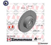 2x BRAKE DISC 150.1261.20 FOR BMW M30B35 M30B34 3.4L M30B30 3.0L 6cyl 7 E32 4.0L