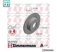 2x BRAKE DISC 150.1270.52 FOR BMW 3/Compact/E46/Convertible/E6 M41D17 1.7L 4cyl