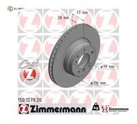 2x BRAKE DISC 150.1279.20 FOR BMW M51D25 2.5L M52B28 2.8L M57D30 2.9L 6cyl 7 E38