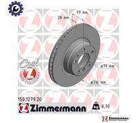 ZIMMERMANN 150.1279.20 Brake disc