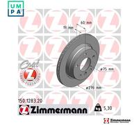 2x BRAKE DISC 150.1283.20 FOR BMW N46 B20 CA/N42 B20 BZ 2.0L 4cyl 3 SERIES 1.8L