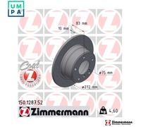 2x BRAKE DISC 150.1287.52 FOR BMW Z3/Roadster/E36 M43B18 1.8L M43B19 M44B19 1.9L