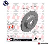 2x BRAKE DISC 150.1289.20 FOR BMW N46 B20 CA/N42 B20 BZ 2.0L 4cyl 3 SERIES 2.5L