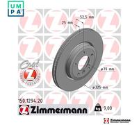 2x BRAKE DISC 150.1294.20 FOR BMW 3/E46/Convertible Z4/E86/Roadster/E85 M54B30