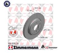 ZIMMERMANN 150.1295.20 Brake disc