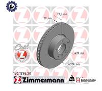 2x BRAKE DISC 150.1296.20 FOR BMW M47D20 2.0L 4cyl 5 E39 M54B30 3.0L M57D30 2.9L