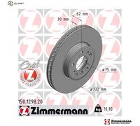 2x BRAKE DISC 150.1298.20 FOR BMW X3/SAV/E83 X5/E53 M57D30 M54B30 3.0L M57D30