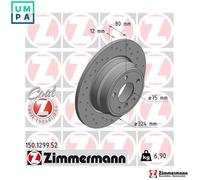 2x BRAKE DISC 150.1299.52 FOR BMW X5/SAV/E53 M57D30 M54B30 3.0L M57D30 2.9L 6cyl