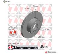 ZIMMERMANN 150.2900.20 Brake disc