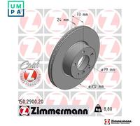 2x BRAKE DISC 150.2900.20 FOR BMW N46B20C/BD/CB 2.0L 4cyl 3 E90