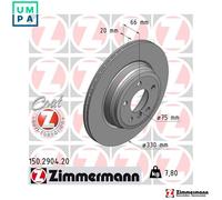 2x BRAKE DISC 150.2904.20 FOR BMW N55 B30 A 3.0L 6cyl 3 SERIES N47D20C B47D20