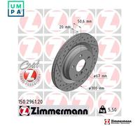 2x BRAKE DISC 150.2961.20 FOR MINI B37 C15 A 1.5L B3815/B3615A 1.5L 3cyl 2.0L