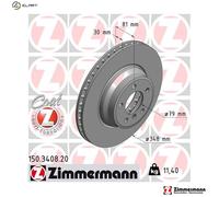 2x BRAKE DISC 150.3408.20 FOR BMW 7/E65/E66 M57D30 3.0L 6cyl 7 E65, E66, E67