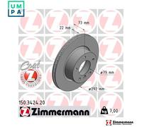 ZIMMERMANN 150.3424.20 Brake disc
