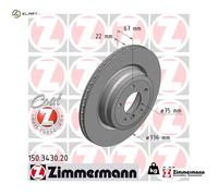 ZIMMERMANN 150.3430.20 Brake disc