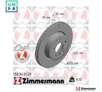 2x BRAKE DISC 150.3431.20 FOR BMW X3/SAV/E83 N47D20C/A N46B20B M47D20 2.0L 4cyl