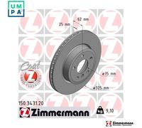 2x BRAKE DISC 150.3431.20 FOR BMW X3/SAV/E83 N47D20C/A N46B20B M47D20 2.0L 4cyl