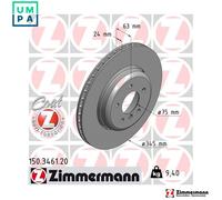 2x BRAKE DISC 150.3461.20 FOR BMW M57D30 N53B30A N52B30A/BF 3.0L 6cyl 5 E60 4.0L
