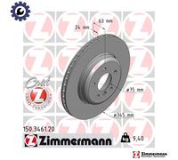 2x BRAKE DISC 150.3461.20 FOR BMW M57D30 N53B30A N52B30A/BF 3.0L 6cyl 5 E60 4.0L