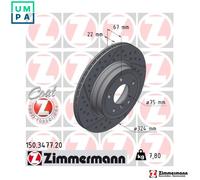 2x BRAKE DISC 150.3477.20 FOR BMW N47D20C/A/B/D N46B20B N43B20A 2.0L 4cyl 2.5L