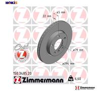 ZIMMERMANN 150.3485.20 Brake disc