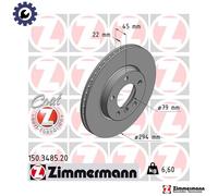 ZIMMERMANN 150.3485.20 Brake disc