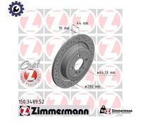 2x BRAKE DISC 150.3489.52 FOR MINI CLUBMAN N12 B14 A 1.4L 9HZ /W16 D16 1.6L