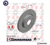 ZIMMERMANN 150.3493.20 Brake disc